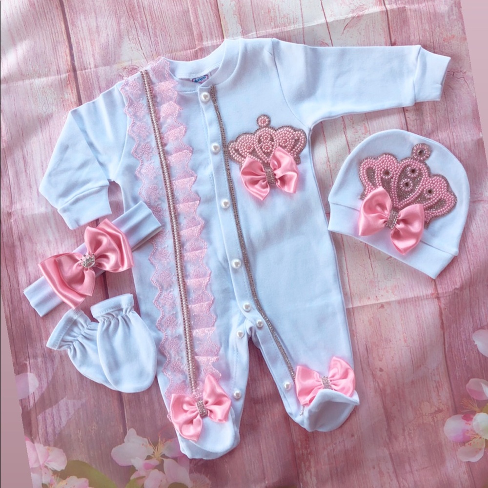 Pink princess hospital outfit